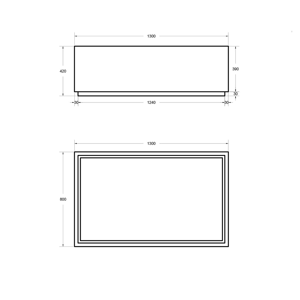 Bloc Rectangular Coffee Table | Urbia Imports